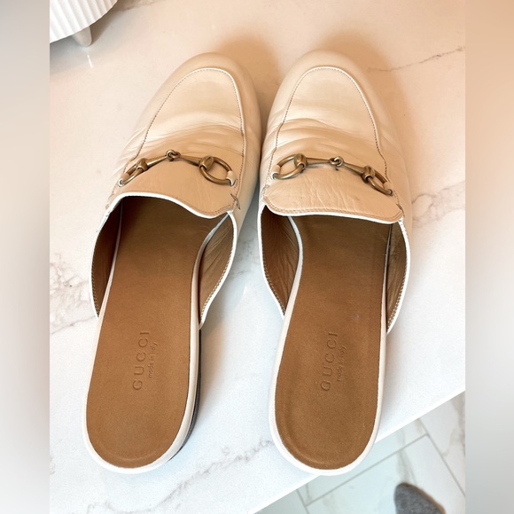 Gucci WOMEN'S PRINCETOWN SLIPPER in white leather - Picture 6 of 11